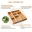 Bamboo Drawer Organizer 5pcs for Kitchen Multi-purpose Storage Dividers for Kitchen, Office, Jewellery, Cosmetics, Wooden Drawer Dividers for Drawer Organizer Desk Organizer,
