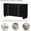 Buffet noir avec beaucoup de rangement et un superbe design polyvalent