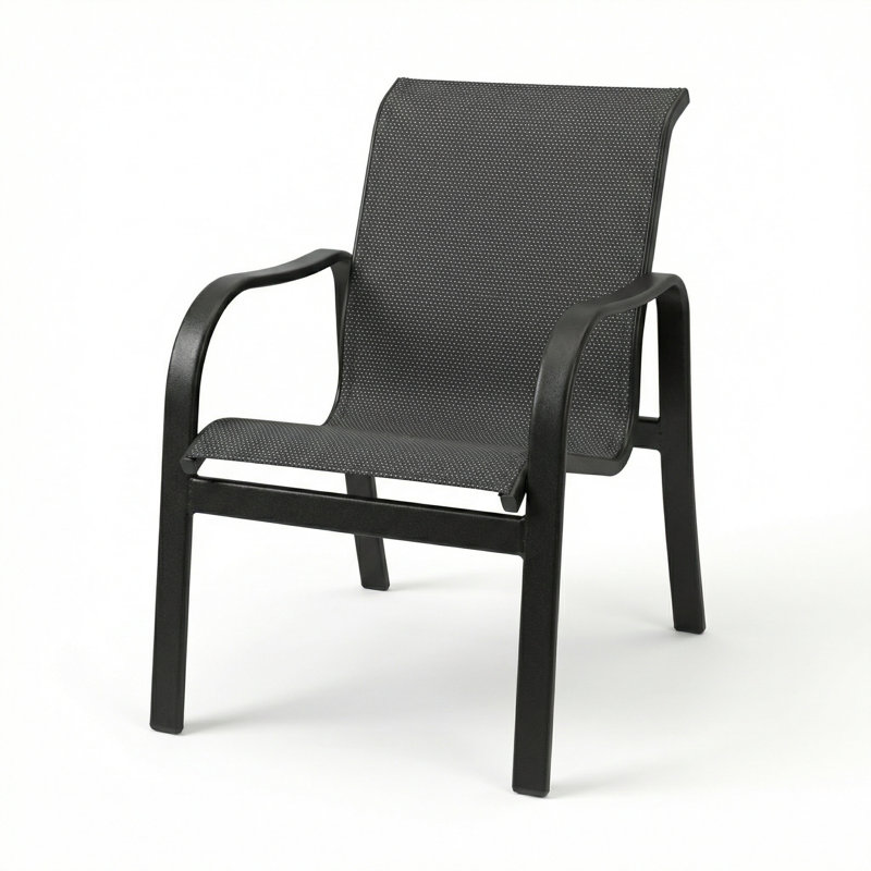 Chaise avec accoudoirs, Harnais Ninja / noir mat