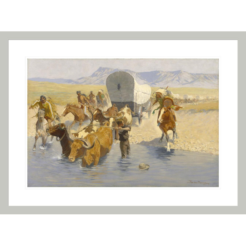 «The Emigrants» par Frederic Remington, impression giclée sur cadre, H 21,92 po x l 29,5 po