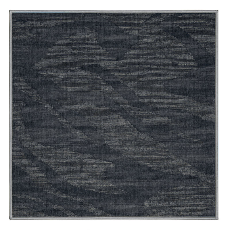 Tapis abstrait gris lavable à la machine, Square 5'