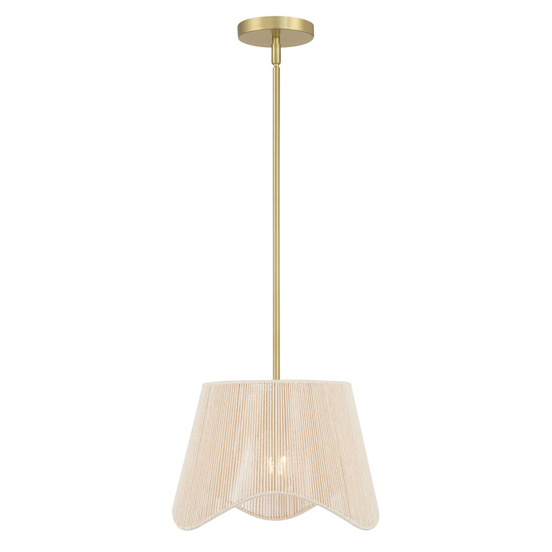 Luminaire suspendu 1 lumière Tulara, Laiton rétro