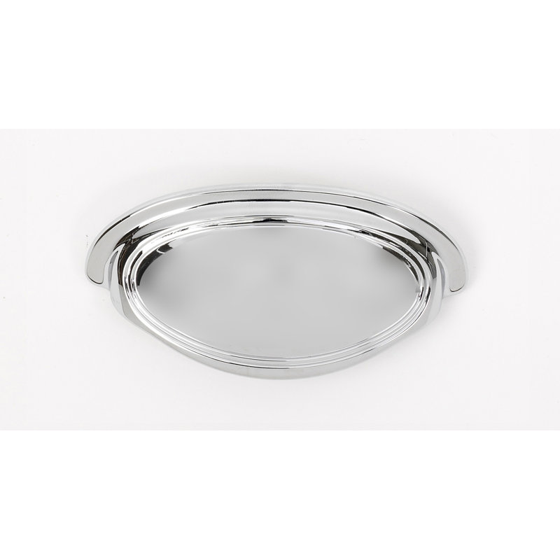 Classic Traditional Cup / Bin Pull, Polished Chrome