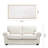 Symmetrical Harmony Heavily Textured Hand Painted White Framed Canvas Wall Art