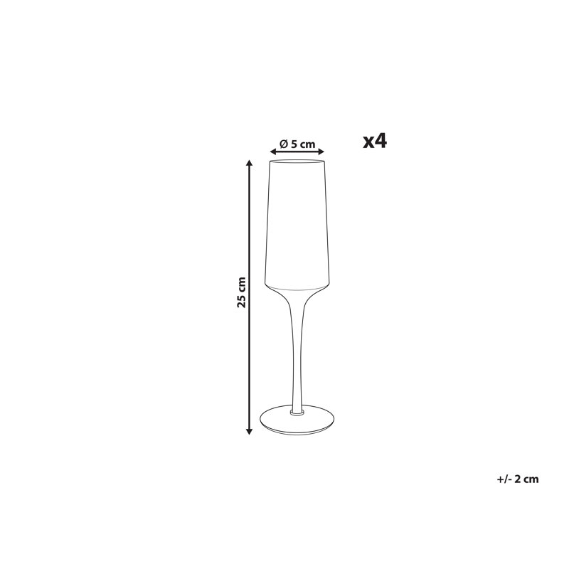 Akylah 220ml Handmade White Wine Glass Set