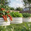 Potager surélevé modulaire en métal de 30 cm de haut (lot de 3), jardinière extérieure galvanisée de 60 x 60 cm pour légumes et fleurs-1974711451