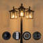 Lampadaire d'extérieur noir Dusk To Dawn avec prise Gfci