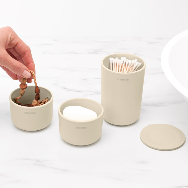 3- Piece Brabantia Renew Storage Pots, Soft Beige