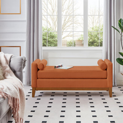 Banc en tissu Boucle avec accoudoirs et coussins