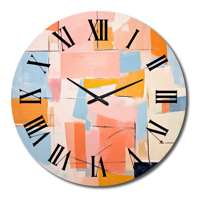 Horloge murale Ephemeral pensé de Colorfields II, Très grand