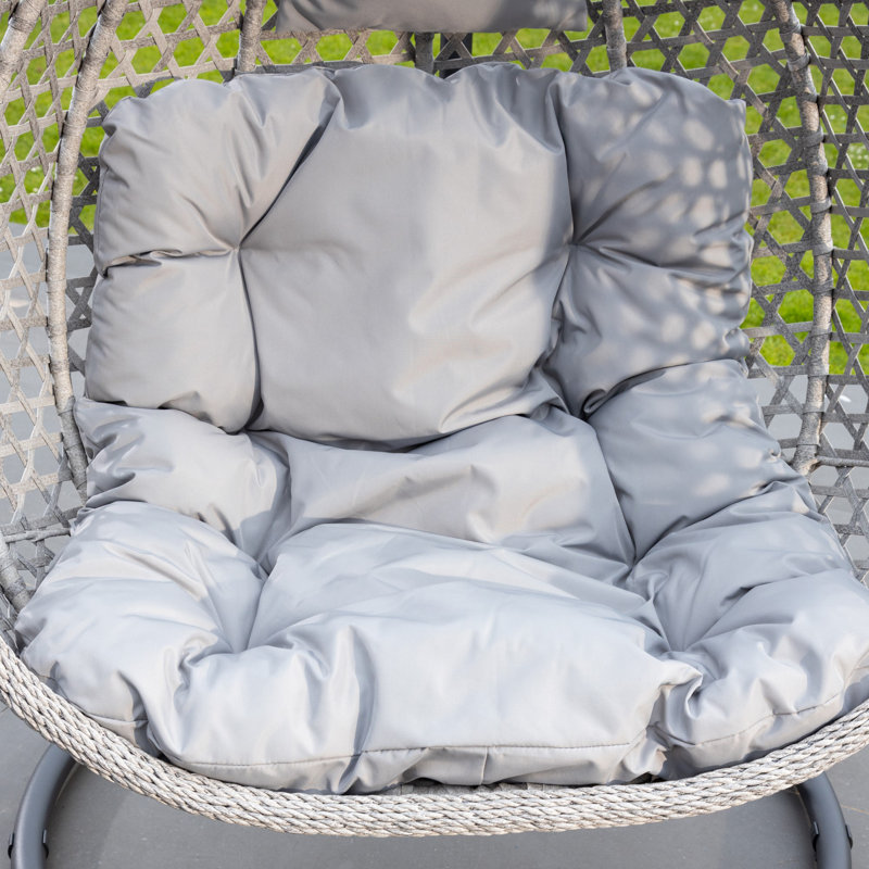 Ulster Egg Chair with Stand, Light Grey
