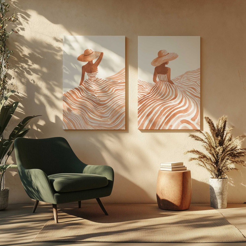 Desert Muse, ensemble de 2 impressions, 36 po x 24 po, Toile tendue
