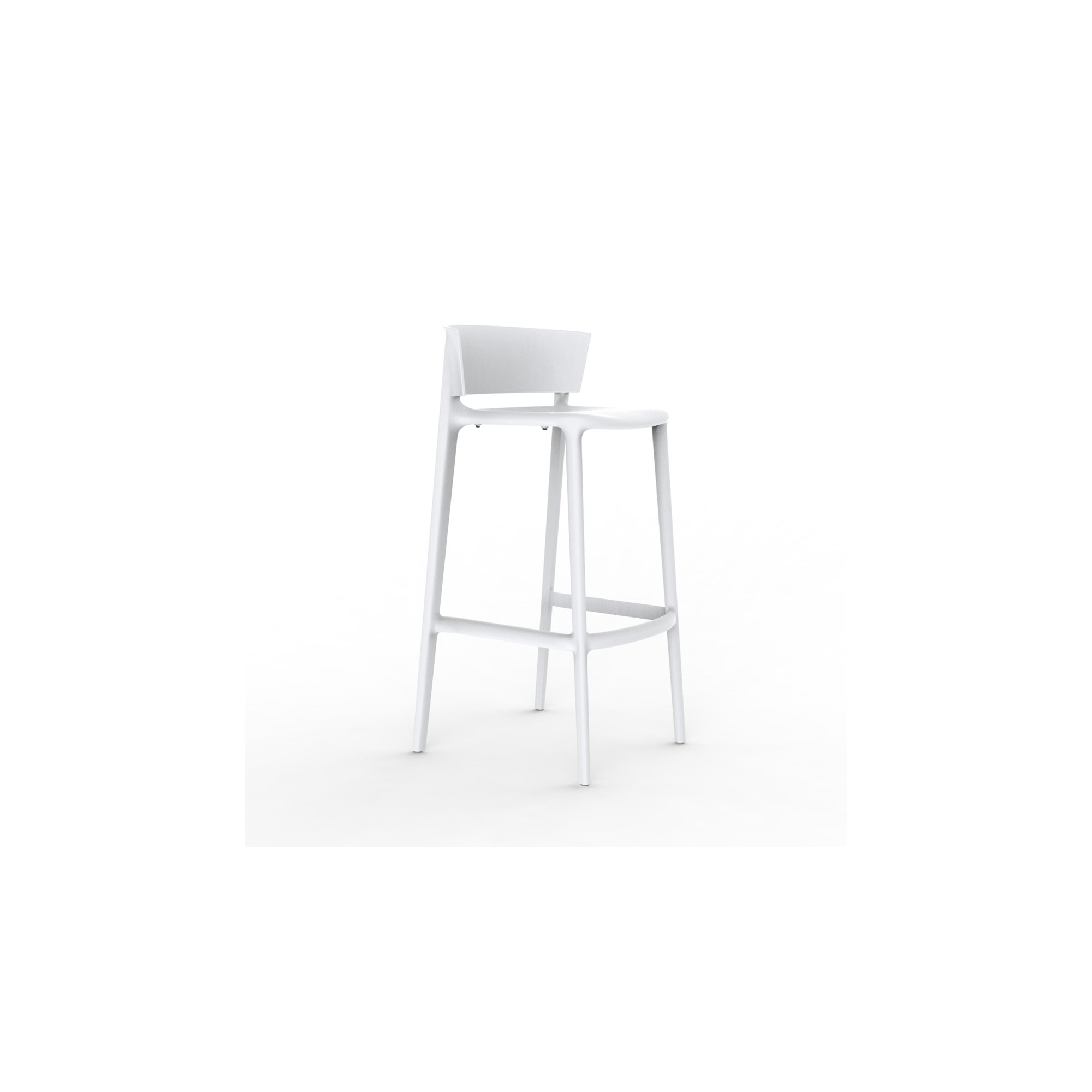 Africa Bar / Counter Stool, White, Counter Stool (26'' Seat Height)