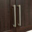 Armoire murale contemporaine, finition brune