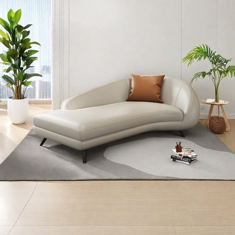 Fauteuil inclinable ergonomique en cuir Napa, Orienté à droite, Blanc