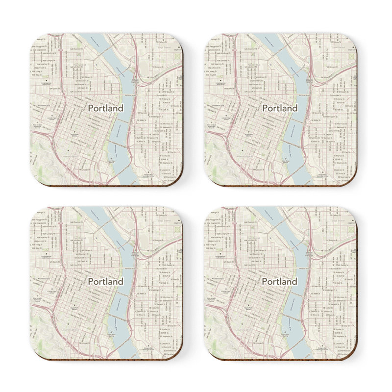 Sous-verre carte des États-Unis, Portland