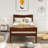 Abbotsholme Wood Low Profile Platform Bed-2031509052
