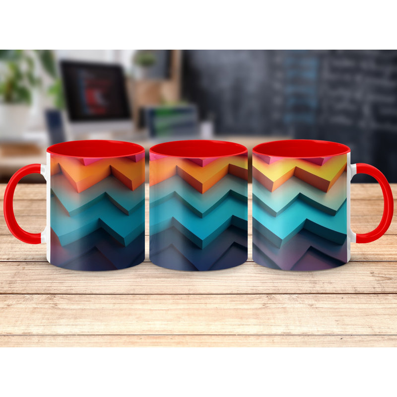 Ceramic Coffee Mug, Red
