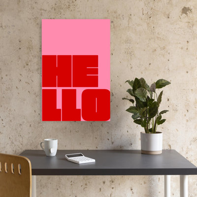 «Bold Hello», reproduction d'art moderne minimaliste audacieux