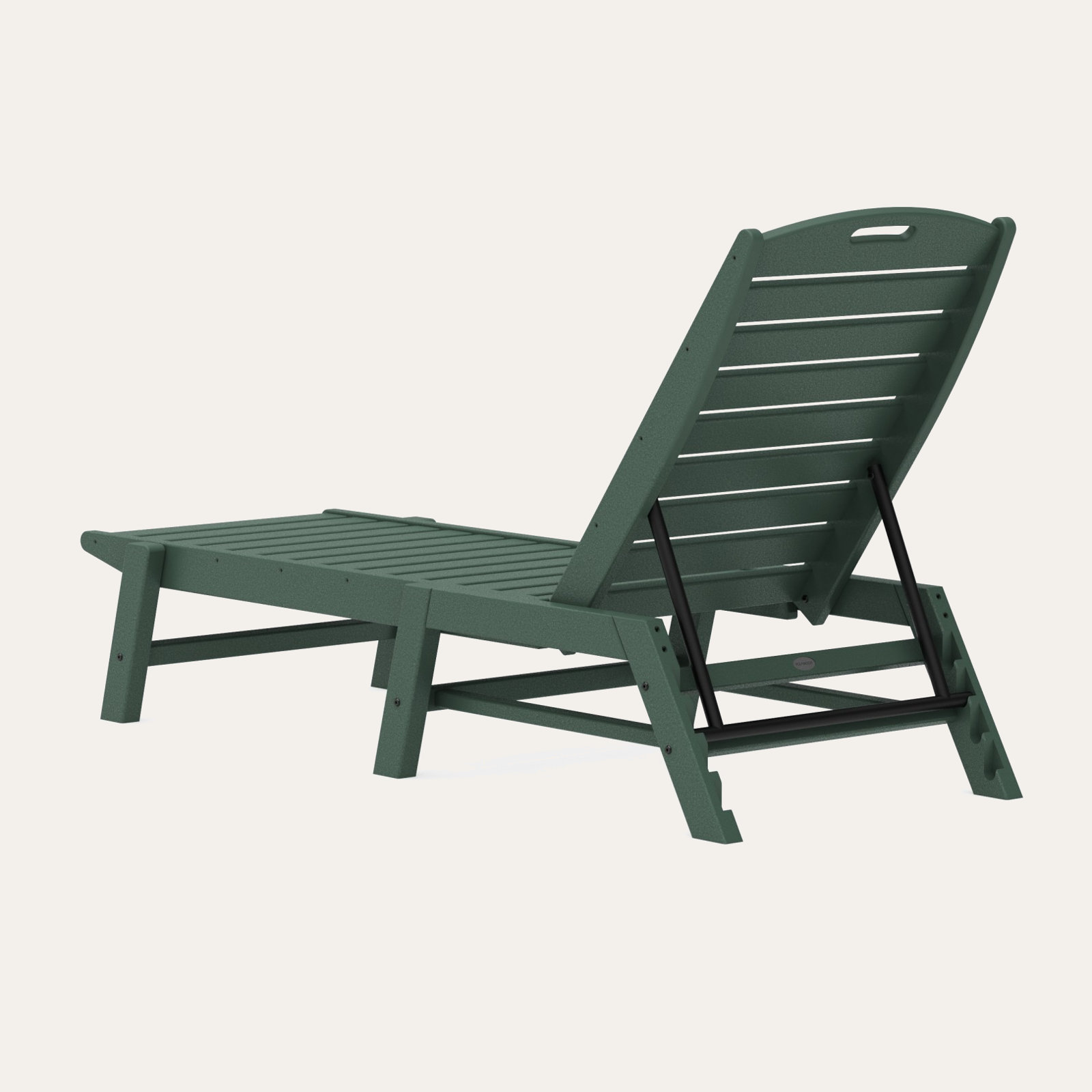 POLYWOOD® Nautical 24" Patio Chaise Lounge, Green