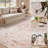 Machine Washable Vintage Floral Soft Blush Area Rug With Non-Slip Backing For Living Room, Bedroom-1694256098-1693338790