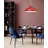 1-Light Indoor Red Inverted Bowl Barn Farmhouse Hanging Pendant-11801422