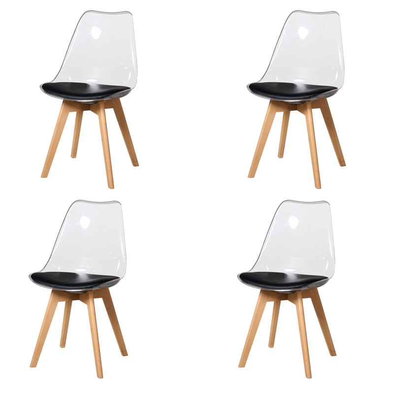 Huron Solid Wood Dining Chair, Black