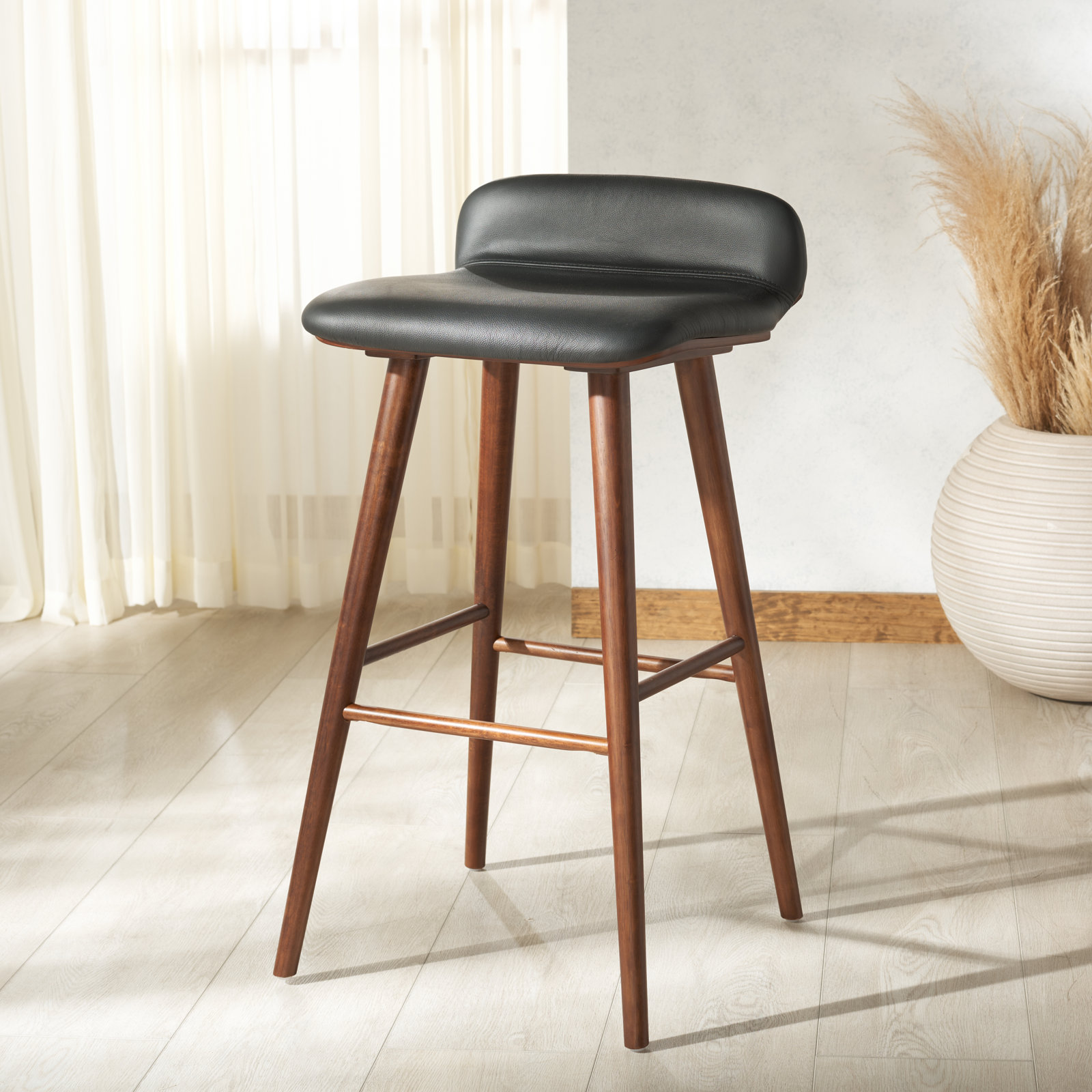 Vanya 31" Bar Stool, Bar Stool - 31.1", Black