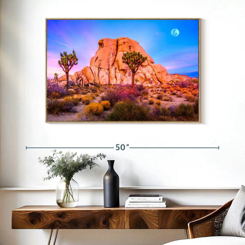 Joshua Tree National Park, Cadre flottant en bois naturel, 40 po x 27 po
