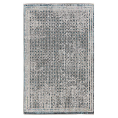 Tapis gris clair / bleu Phoebe