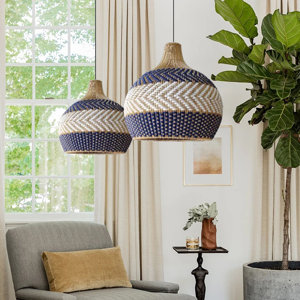 - Light Rattan Dome Pendant