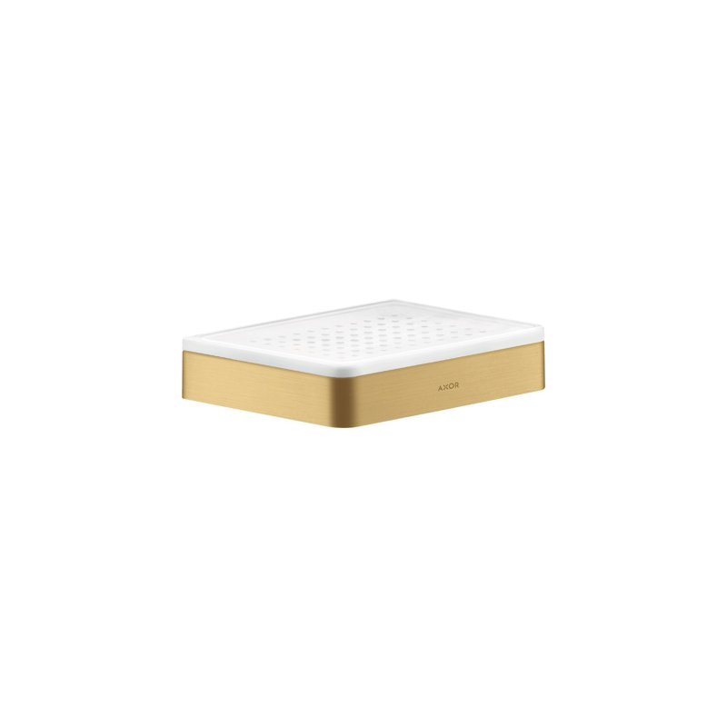 AXOR Universal Softsquare Soap Dish, Brushed Gold