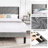Twin Size Velvet Bed Frame with Wingback Headboard, Upholstered Platform Bed with Wing Side Channel Tufted Headboard, Solid Wooden Slats Support, No Box Spring Needed, Noise Free, Dark Grey-514089475-514089484
