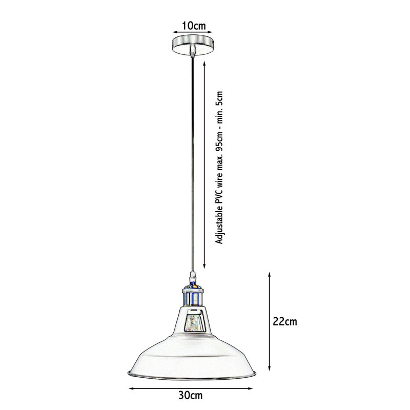 Lafitte 1 - Light Dome Pendant, Black, Pink