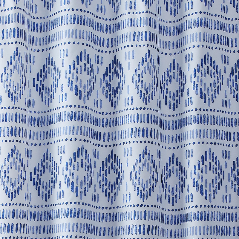 Geometric Shower Curtain with Hooks Included