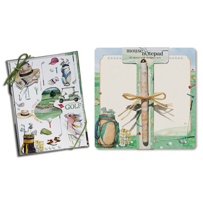 Ensemble de bloc-notes et de bloc-notes On On Green