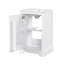 Meuble-lavabo moderne peu encombrant avec lavabo, panneau de fibres à densité moyenne et céramique