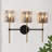 Quitman 3 - Light Dimmable Gray Glass Modern Bathroom Vanity Light ETL Certified
