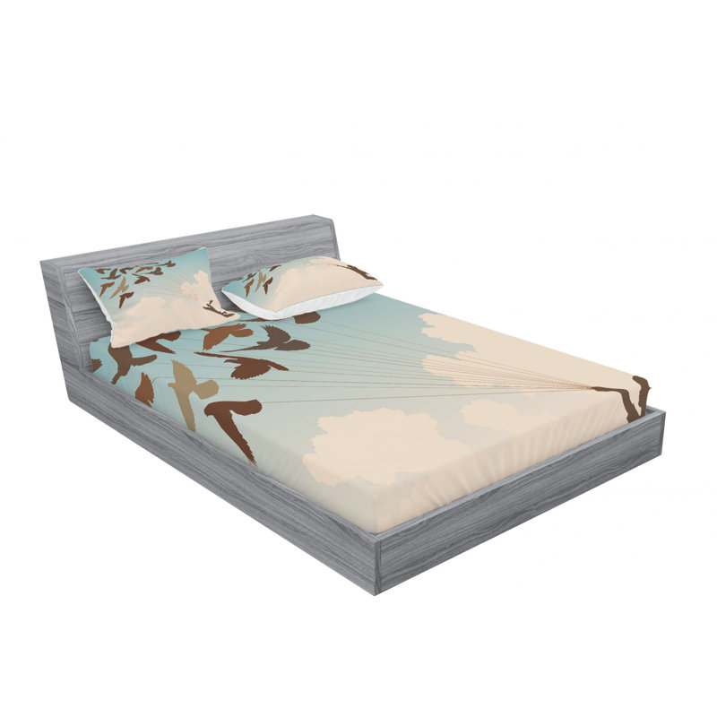 Microfiber Sheet Set, Queen Sheet Set with Fitted Sheet