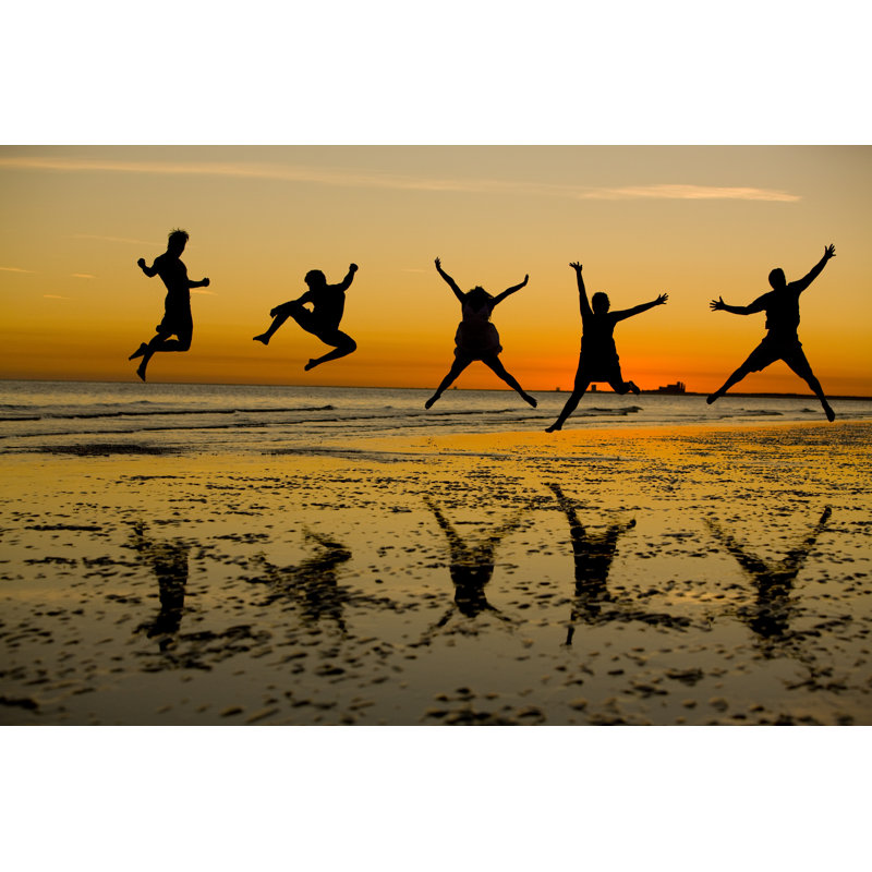 Jumping People - Wrapped Canvas Print, 20cm H x 30cm W x 3.8cm D