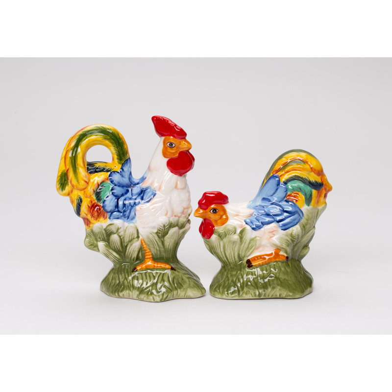 Cosmos Gifts Rooster Salt and Pepper Shaker Set