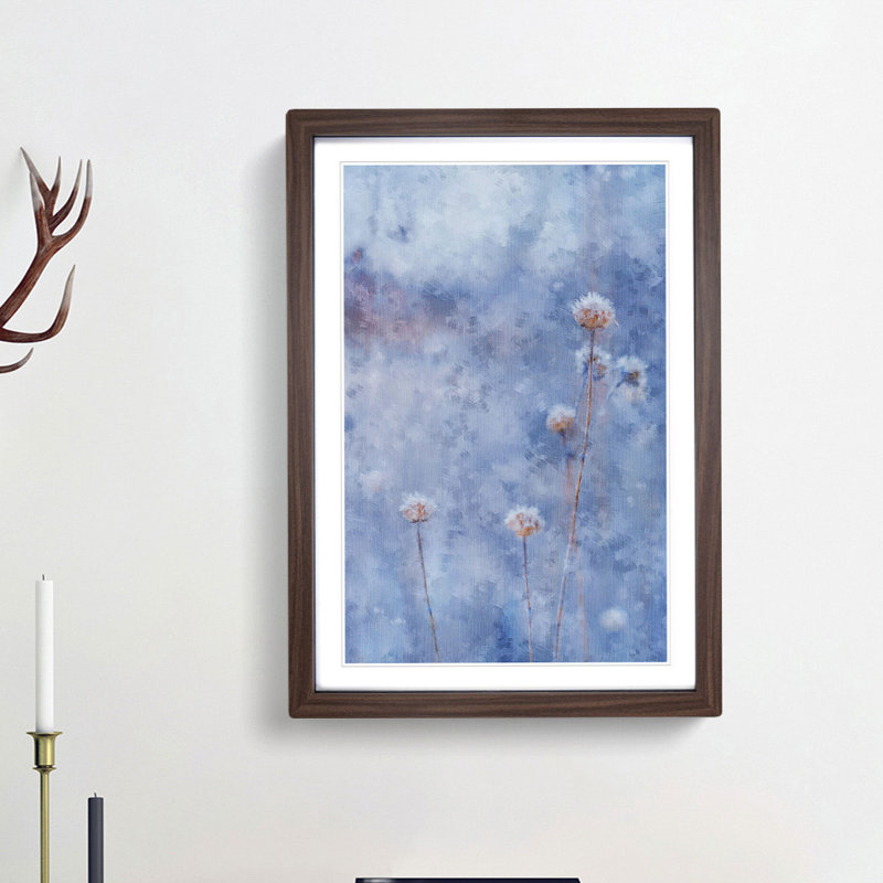 View of the Wild Flowers - Picture Frame Painting Print, Walnut Framed, 33cm H x 24cm W x 2cm D
