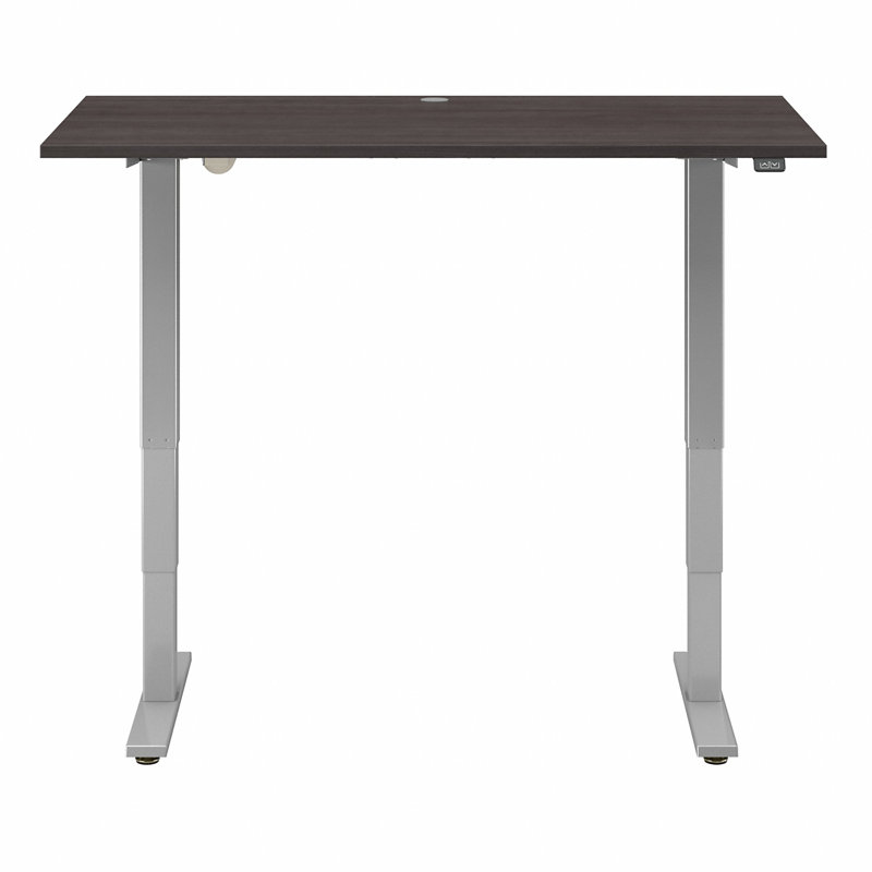 Cabot Adjustable Standing Desk, Storm Gray/Cool Gray Metallic, 28.17" H x 59.45" W x 23.35" D