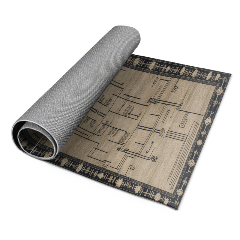 Tapis intérieur et extérieur ArtDeco, Rectangle 9 pi x 12 pi