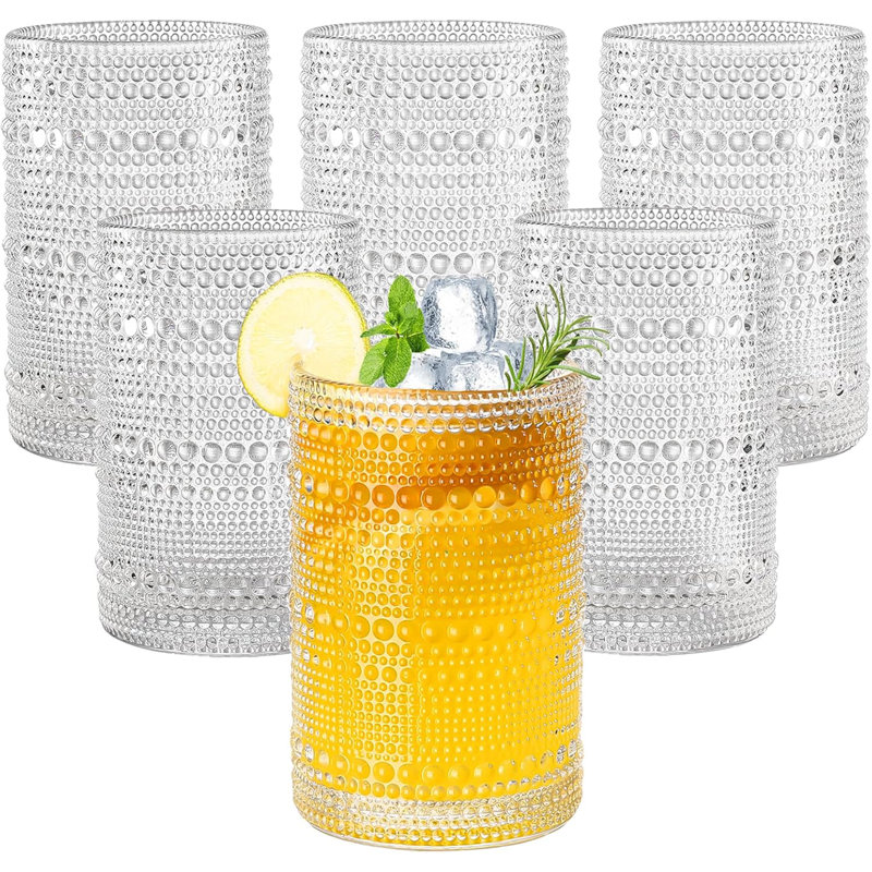 Ensemble de 6 verres à boisson 15 oz avec pailles et brosses de nettoyage pour la maison