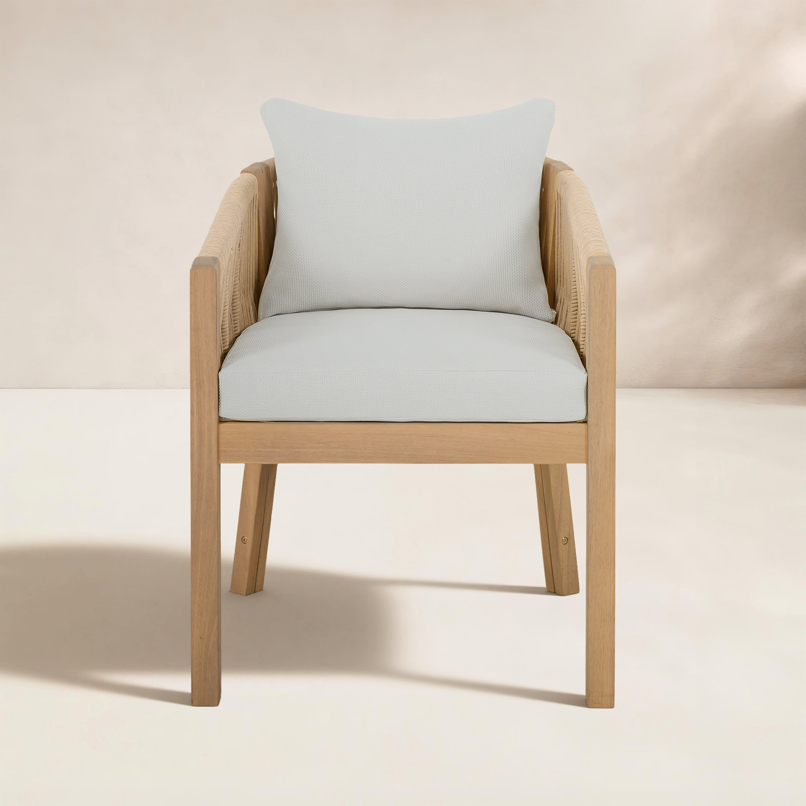 Acacia Patio Armchair, Ivory