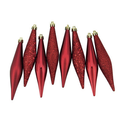 Shatterproof 4-Finish Christmas Finial Drop Ornament