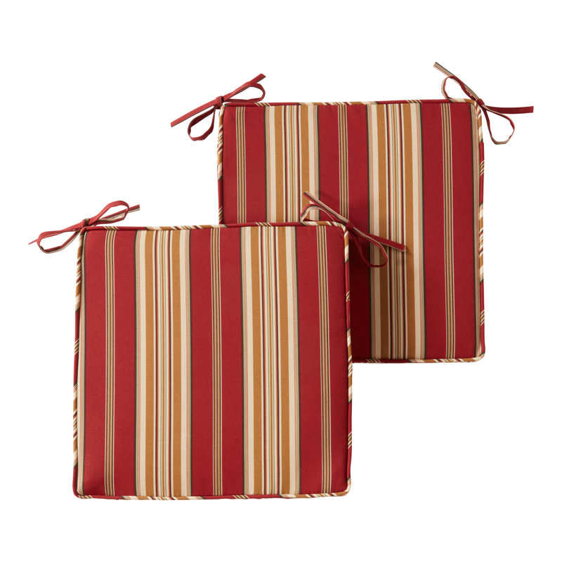 Sunbrella Outdoor Dining Chair Seat Pad, Roma Stripe