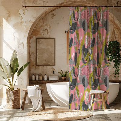 Rideau de douche abstrait