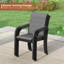 Ensemble repas pour 6 personnes avec table ronde et 6 chaises empilables-202512946